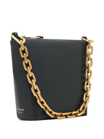 Emporio Armani Chain-link Leather Shoulder Bag