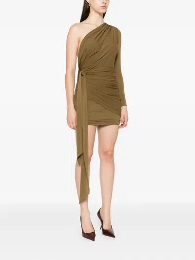 Alex Perry One-shoulder Draped Mini Dress