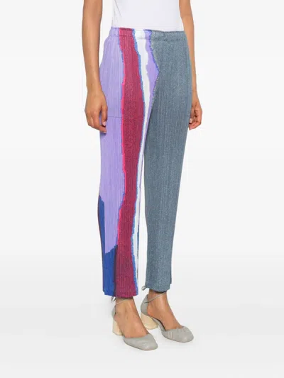 Issey Miyake Pleated Pants In Multi