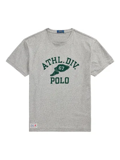 Polo Ralph Lauren Logo T-shirt In Gray