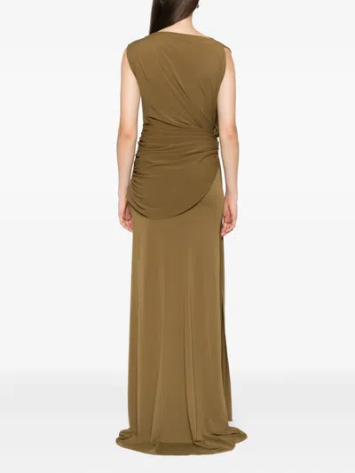 Alex Perry Knot-detail Draped Maxi Dress