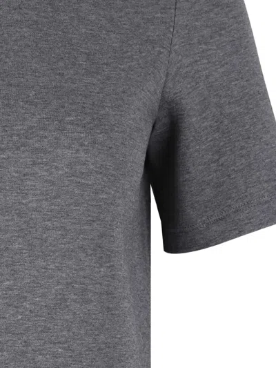 S Max Mara Embroidered-logo T-shirt In Gray