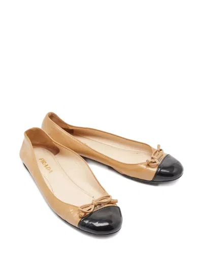 Pre-owned Prada Two-tone Ballet Flats