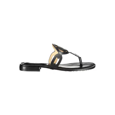 Ralph Lauren Toe Strap Sandals In Black