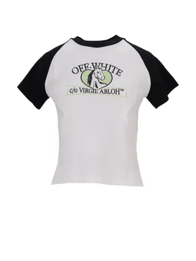 Off-white Horse Billboard Ragl Fit Tee White