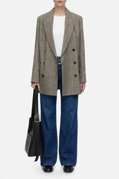 Closed Double-breasted Blazer In Multi Color In Gray