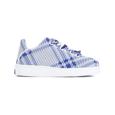 Burberry Dynamic Blue And White Patterned Sneakers