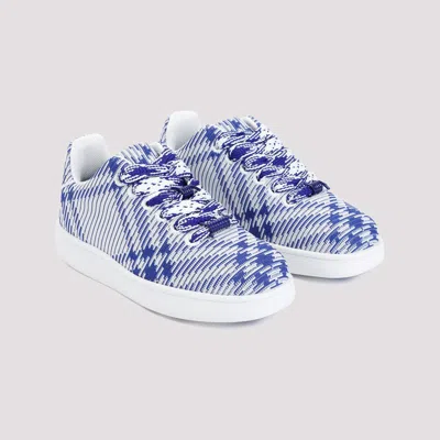 Burberry Dynamic Blue And White Patterned Sneakers