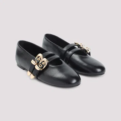 Stuart Weitzman Double-buckle Ballet Flats