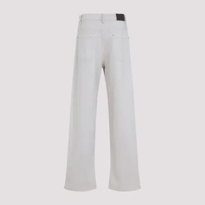 Brunello Cucinelli Garment Dyed Grey Cotton Jeans In Gray