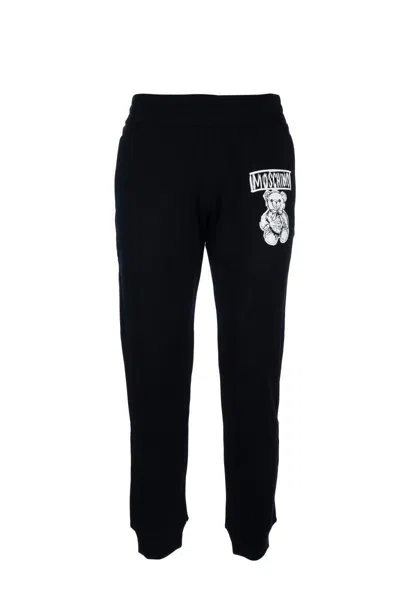 Moschino Black Teddy Bear Sweatpants In Black