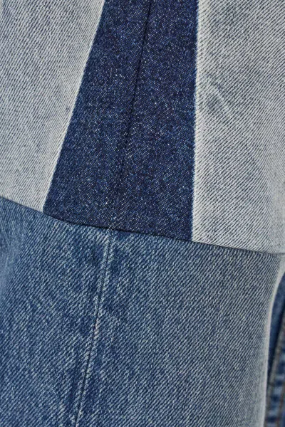 Chloé Patchwork Rigid High-rise Flared-leg Jeans In Blue