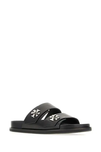 Tory Burch Double Strap Leather Flat Sandals