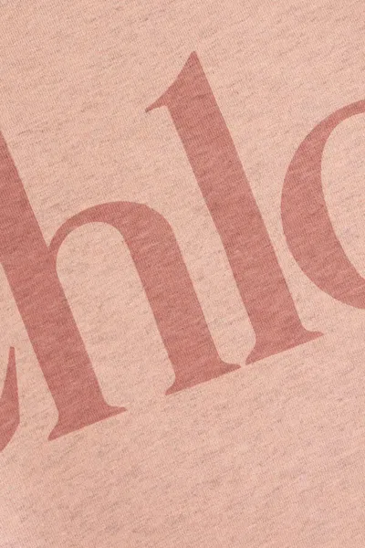 Chloé Pink Cotton T-shirt With Logo