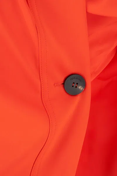 Ferragamo Shirt With Asymmetrical Closure Orange Women