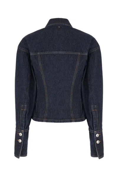 Sportmax Denim Jacket With Chest Pockets And Contrast Stitching