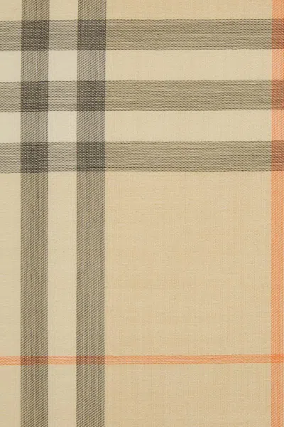 Burberry Embroidered Wool Blend Scarf In Neutral