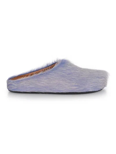 Marni Sabot Made Of Cowhide In Blue