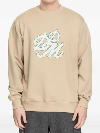 Drôle De Monsieur Embroidered-logo Sweatshirt In Brown