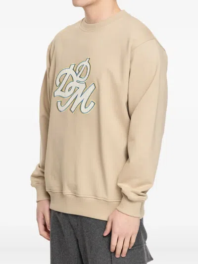 Drôle De Monsieur Embroidered-logo Sweatshirt In Brown