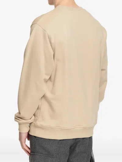 Drôle De Monsieur Embroidered-logo Sweatshirt In Brown