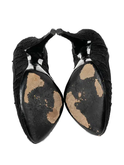 Pre-owned Dolce & Gabbana 90mm Lace Satin Pumps
