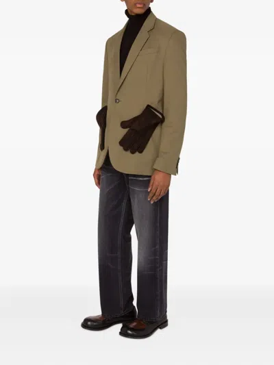Moschino Single-breasted Blazer In Brown
