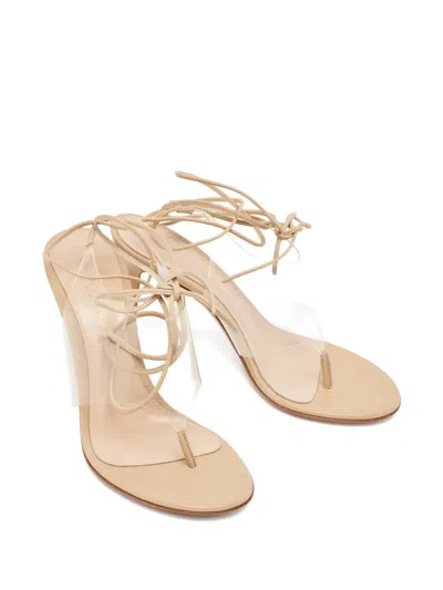 Pre-owned Gianvito Rossi 85mm Leather Lace-up Sandals