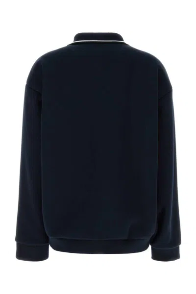 Miu Miu Piquet Jacket With Ribbed Cuffs And Hem In Blue
