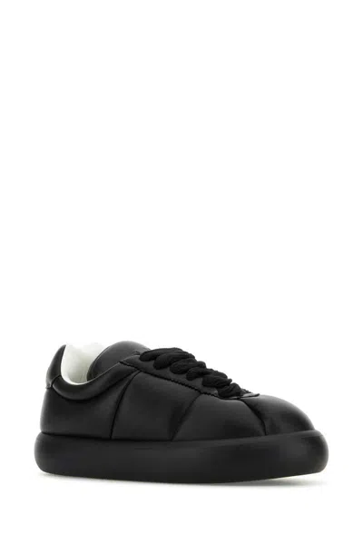 Marni Padded Leather Sneakers With Flat Rubber Sole