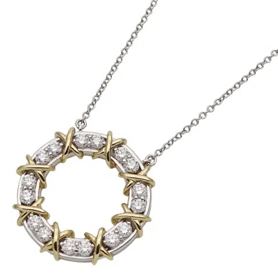 Pre-owned Tiffany & Co Yellow Gold Platinum 950 Yellow Gold (18k) Necklace () In Multi