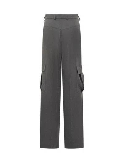 Stella Mccartney Mixed Flan Trouser In Gray