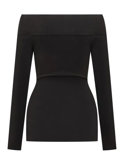 Stella Mccartney Compact Knit Top In Black