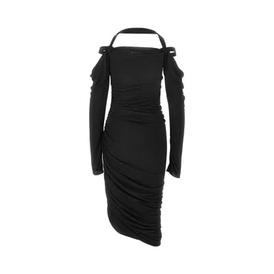 Attico Draped Viscose Midi Dress