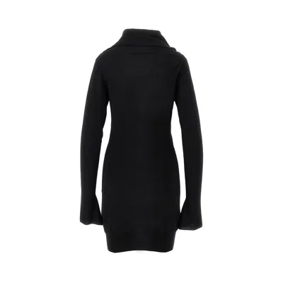 Attico Knee Length Dress Featuring Button Detailing