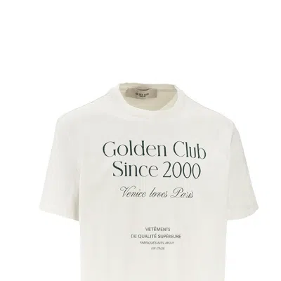 Golden Goose Journey Ms T-shirt Regular Light Cotton Jersey With Print In Neutral