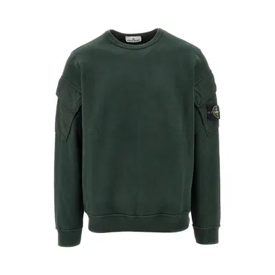 Stone Island Cotton Sweatshirt In Green