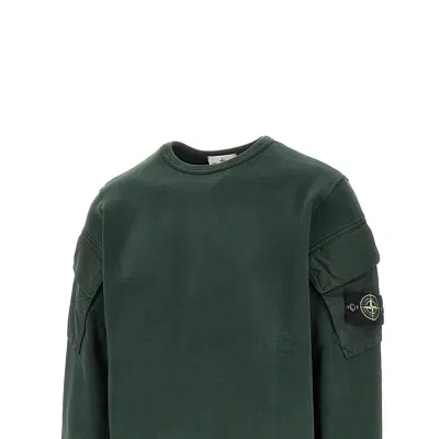 Stone Island Cotton Sweatshirt In Green