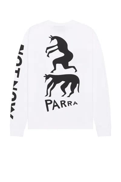 By Parra There Will Not Be Long-sleeve Graphic-print Hoodie In White