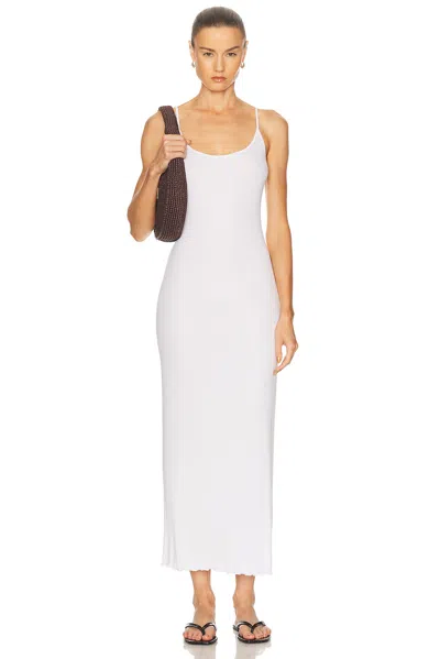 Enza Costa Silk Rib Lettuce Edge Dress