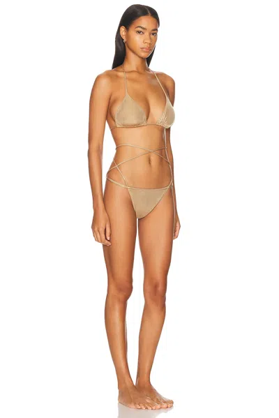 Norma Kamali Criss Cross Bikini Bra & Bottom