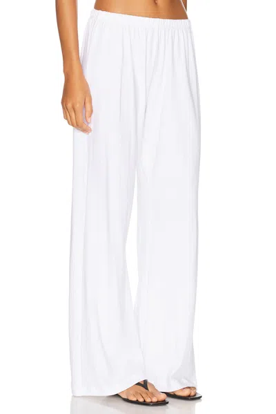 Leset Pointelle Crop Wide Leg Pant In White
