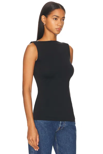 Wolford Sleeveless Boat Neck Top In Black