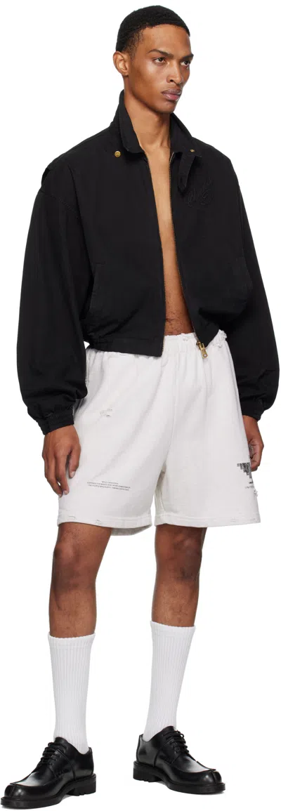 Willy Chavarria Gray Ufw Sweat Shorts In White