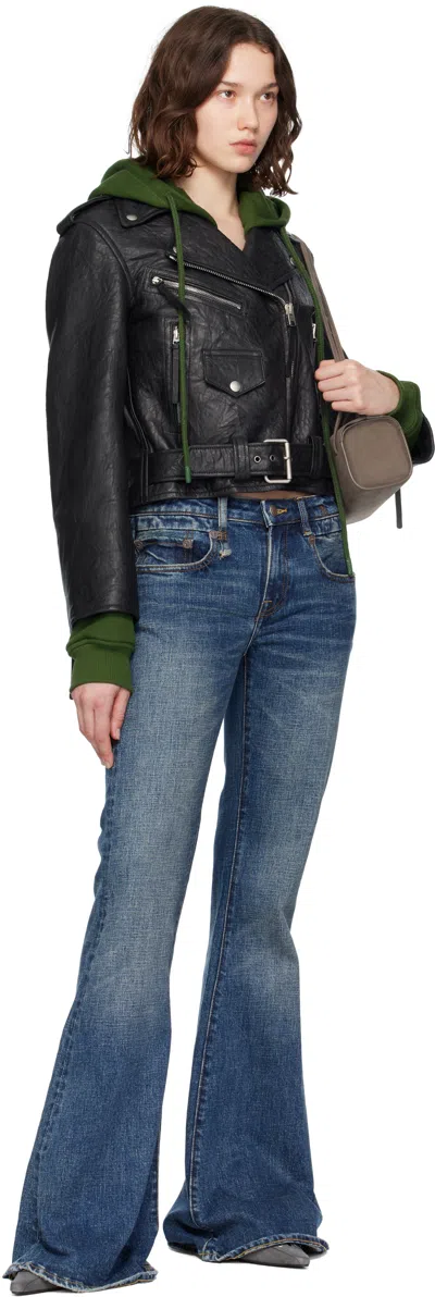 Acne Studios Leather Biker Jacket In Black