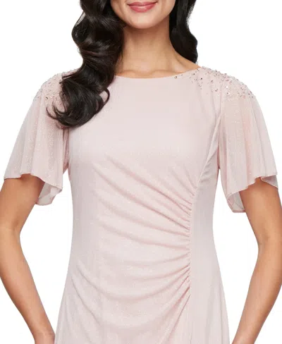 Sl Fashions Sparkle Embellished Shoulder Gown