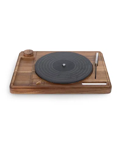 Toscana Turntable Acacia And Slate Cheese Board Set In Brown