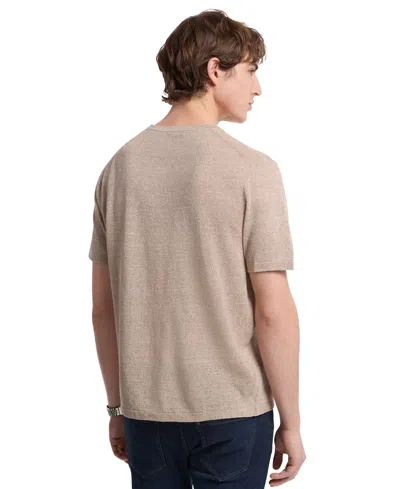 Michael Kors Mouline Short Sleeved Linen Blend Crewneck Tee