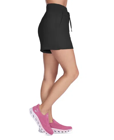 Skechers Skechluxe Elevate Performance Pull-on Shorts In Black