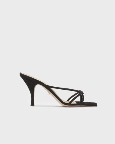 Sania D'mina Heels Dun Black Suede Svart